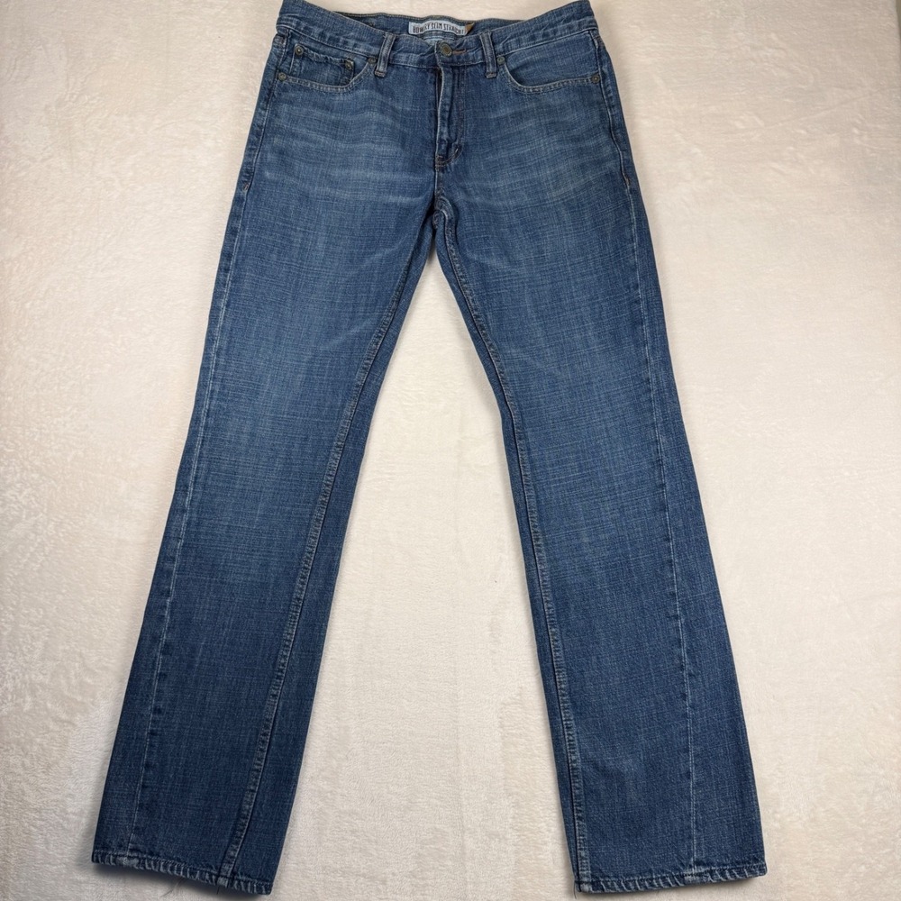 Y2K Aeropostale Bowery Slim Straight Jeans Men's 33x34 Classic Blue Denim‎